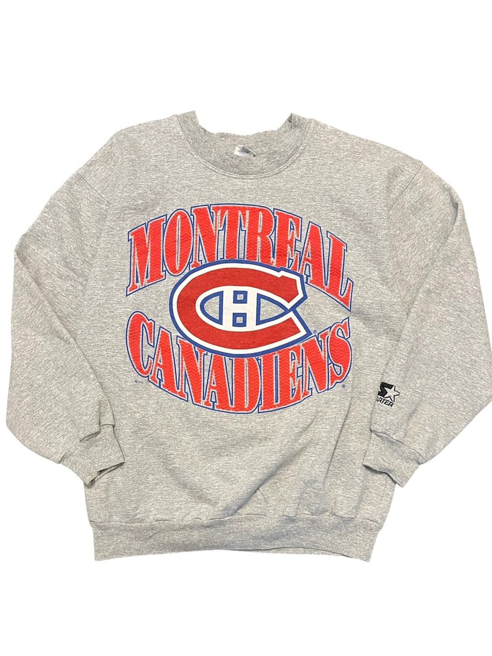 Vintage Montreal Canadiens Habs Starter Canada Graphic Sweatshirt Logo NHL Rare